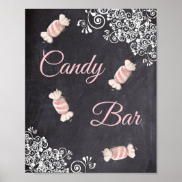 Chalkboard look Bröllop Candy Pub Poster