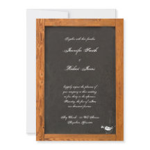 Chalkboard Love Bird Wedding bjudande
