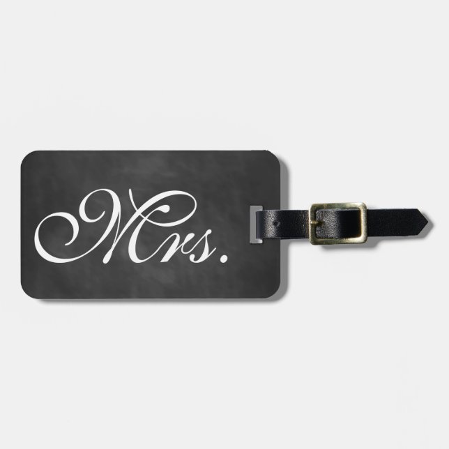 Chalkboard Luggage Tag Bagagebricka (Horisontell Framsida)