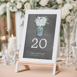 Chalkboard Mason Burk Hydrangeas | BORDSNUMMER