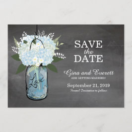 Chalkboard Mason Burk Hydrangeas | SPARA DATUM Spara Datumet