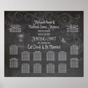 CHALKBOARD MASON BURK, SEATCHART POSTER