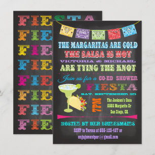 Chalkboard Mexican Fiesta Co-ed SHower Inbjudningar