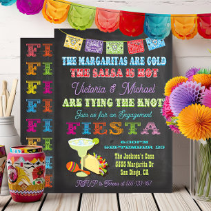 Chalkboard Mexican Fiesta Rehearsal Dinner Inbjudningar
