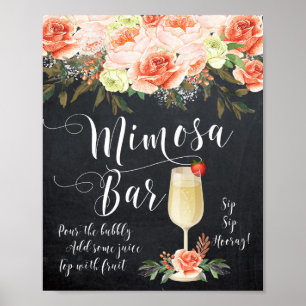 chalkboard mimosa pub-tecken bröllop möhippa poster