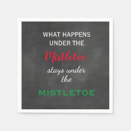 Chalkboard Mistletoe Helgdag Pappersservett