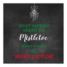 Chalkboard Mistletoe Helgdag