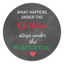 Chalkboard Mistletoe Helgdag Sticker