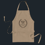 Chalkboard Monogram Förkläde<br><div class="desc">Logotypen för bakre och vita med chalkboard stil som monogram av Shelby Allison.</div>