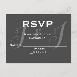 Chalkboard monogram OSA kort