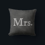 Chalkboard Mrs Pillow Kudde<br><div class="desc">Den nya lyktans kudde på en illustrerad bakgrund av kretskort. Kompletterande kollega Pillow finns också tillgänglig.</div>
