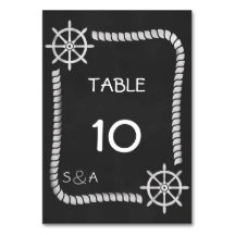 Chalkboard Nautical Bröllop Bord