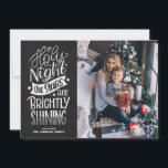 Chalkboard O Heliga Night Lyrics jul Photo Julkort<br><div class="desc">O Heligan Natten är Stjärnan kort sfinande. Skicka semesterhälsningar och önskemål till familj och vänner med det här roliga julkortet. Den har ett rustiskt kritskript med en faux-kritbakgrund. Det här fotoportet i sång är perfekt för den här julhelgen.</div>