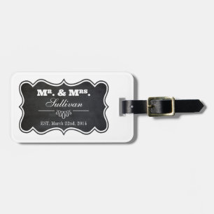 Chalkboard och Ornate Ram Bagagebricka