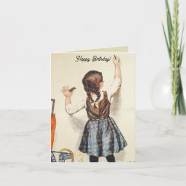 CHALKBOARD ÖNSKEMÅL GRATTIS PÅ FÖDELSEDAGEN CARD TACK KORT