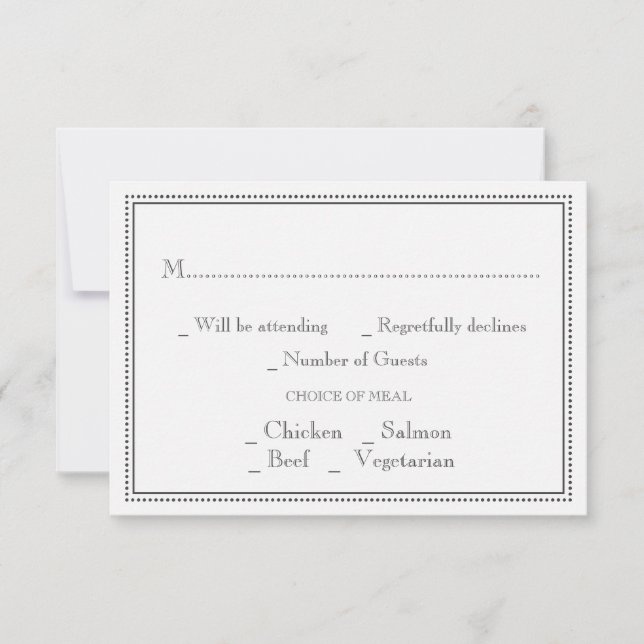 Chalkboard OSA Bröllop-kort Kort (Framsida)