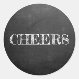 Chalkboard-ostar, typografi, svart och vitt runt klistermärke