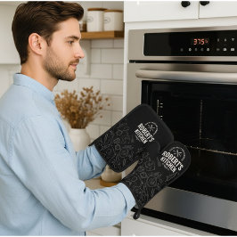 Chalkboard Oven Mitt & Pot Holder Set | Custom Nam