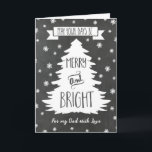 Chalkboard Pappa God jul-kort Helgkort<br><div class="desc">God jul hälsningskort för pappa med rustik kalkbräda mönster,  julgran och snöflingor. Önska far väl den här julhelgen med det här hälsningskortet för snyggt.</div>