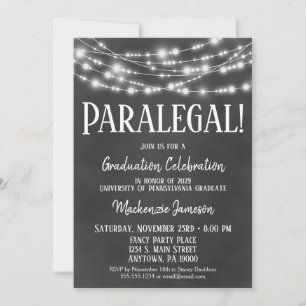Chalkboard Paralegal Studentfest-inbjudan Inbjudningar