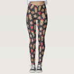 Chalkboard Pepparkaksgubbe Cookie Heart Star Cute Leggings<br><div class="desc">Var en trendsättare och gå in i helgdag anda med denna roligt, förtjusande, mysiga lagar! Cute gingerbröd, flicka, stjärna och hjärtkakor, i slumpmässiga, upprepade mönster, täcker över en kritbakgrund. Gå på helgdag, jobba ut, springa-byten eller bara umgås med familj och vänner. Så unikt, du behöver aldrig oroa dig för några...</div>
