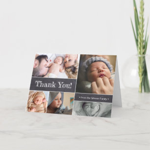 Chalkboard Photo Collage Baby Tack Meddelande