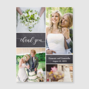 Chalkboard Photo Collage Rustic Bröllop Tack