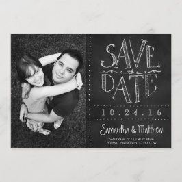 Chalkboard Photo Save Date Spara Datumet