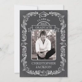 Chalkboard Photo Studenten-inbjudan Inbjudningar