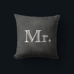 Chalkboard Pillow Kudde<br><div class="desc">Den nya lyktans kudde på en illustrerad bakgrund av kretskort. Kompletterande fru Pillow finns också tillgänglig.</div>