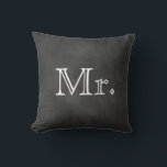 Chalkboard Pillow Kudde<br><div class="desc">Den nya lyktans kudde på en illustrerad bakgrund av kretskort. Kompletterande fru Pillow finns också tillgänglig.</div>