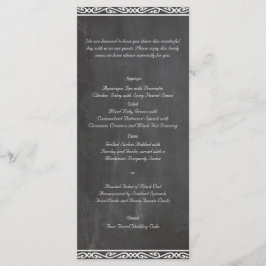 Chalkboard Posh Bröllop Menu Meny