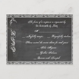 Chalkboard Posh OSA-vykort Inbjudan Vykort