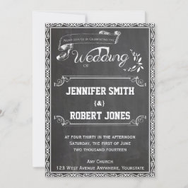 Chalkboard Posh Wedding-inbjudan Inbjudningar