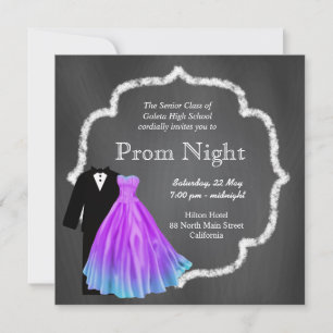 Chalkboard Prom Inbjudningar