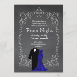 Chalkboard Prom Inbjudningar