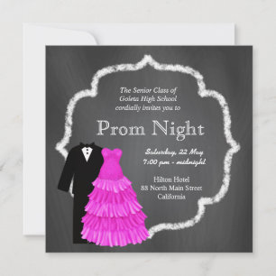 Chalkboard Prom Inbjudningar