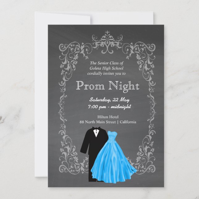 Chalkboard Prom Inbjudningar (Framsida)
