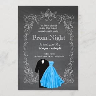 Chalkboard Prom Inbjudningar