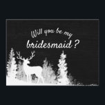 Chalkboard Reindeer jul Bröllop | Bridesmaid Inbjudningar<br><div class="desc">Chalkboard Reindeer jul Bröllop | Bridesmaid</div>