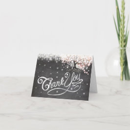 Chalkboard Rosa Heart-Löv-viktat tackkort