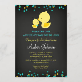 Chalkboard Rubber Anka Baby Shower-inbjudan Inbjudningar