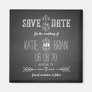 Chalkboard Rustic Spara datum magneter