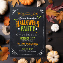 Chalkboard Rustic Spooktacular Halloween fest