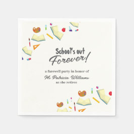 Chalkboard School Farewell Retired Teacher Party  Pappersservett