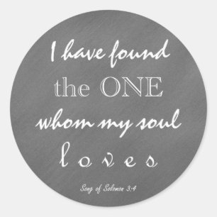Chalkboard Scripture My Soul Kärlek Runt Klistermärke
