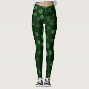 Chalkboard Shamrock St. Patrick Day Leggings