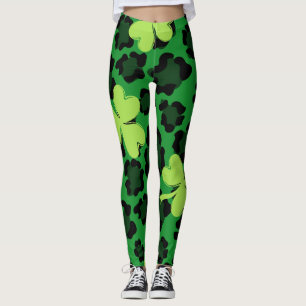 Chalkboard Shamrock St. Patrick Day Leggings