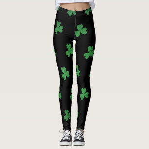 Chalkboard Shamrock St. Patrick Day Leggings
