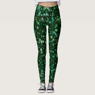 Chalkboard Shamrock St. Patrick Day Leggings